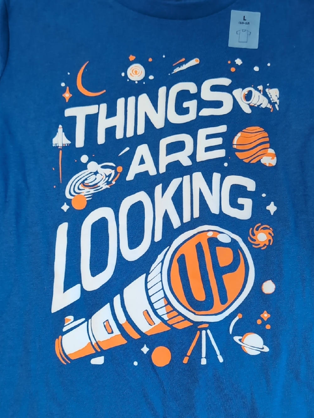 🆕 Old Navy Space Things Are Looking Up Cute Telescope Graphic Tee